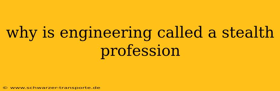 why is engineering called a stealth profession