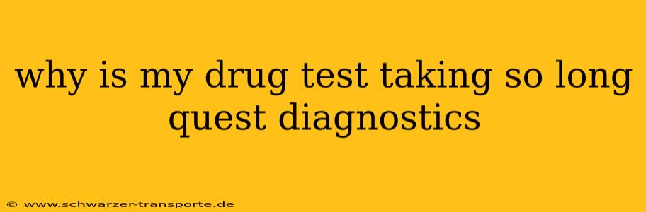 why is my drug test taking so long quest diagnostics