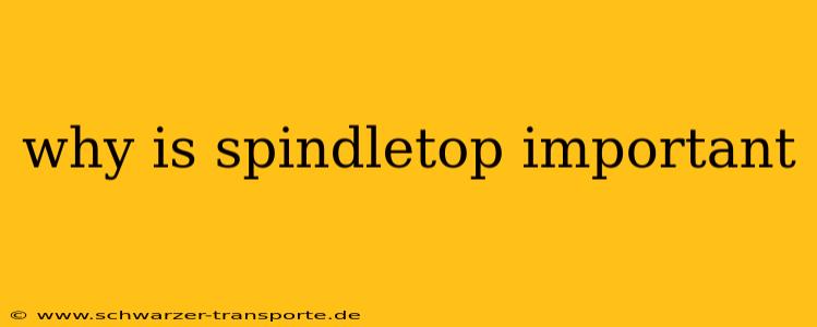 why is spindletop important