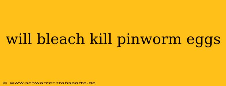 will bleach kill pinworm eggs
