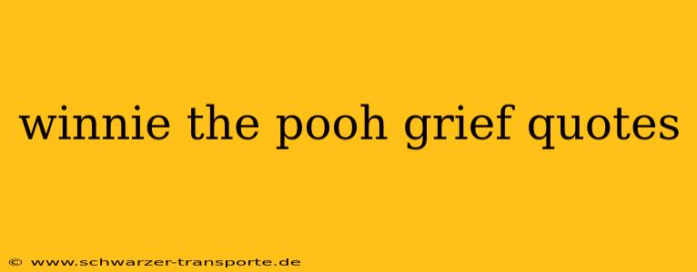 winnie the pooh grief quotes